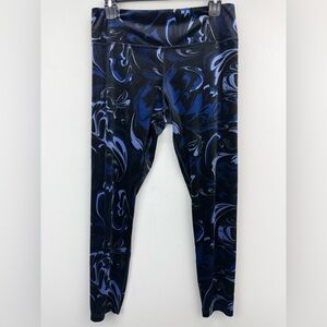 Athleta size XL Women’s Black Blue Velvet Agate Elation Tight Leggings
